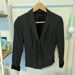 Charcoal grey cropped blazer